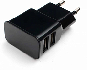 Сетевое зарядное устройство CABLEXPERT MP3A-PC-12, USB A x 2, черное