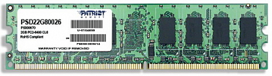 Модуль памяти DDR2 2Gb PC6400 800MHz PATRIOT (PSD22G80026), Retail