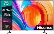 Телевизор HISENSE 75A7GQ, 75", Ultra HD 4K, QLED, Smart TV, черный