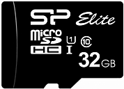 Карта памяти microSDHC SILICON POWER Elite 32Gb, Class10 UHS-I (SP032GBSTHBV1V20)