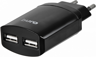 Сетевое зарядное устройство BURO MC001 Smart, черное