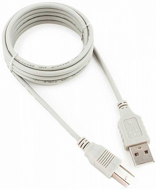 Кабель USB 2.0, USB Am - USB Bm, GEMBIRD CC-USB2-AMBM, 1.8 м, серый