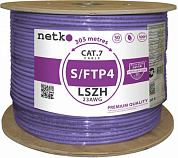 Кабель SFTP4 cat 7, внутренний, экранированный, одножильный, Cu, NETKO Expert, фиолетовый, 305 м