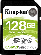 Карта памяти SDXC KINGSTON Canvas Select Plus 128Gb, Class10 UHS-I U1 A1 (SDS2/128GB)