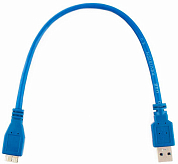 Кабель USB 3.0, USB Am - Micro USB Bf (9 pin), CABLEXPERT Pro CCP-MUSB3-AMBM-1, 0.3 м, синий