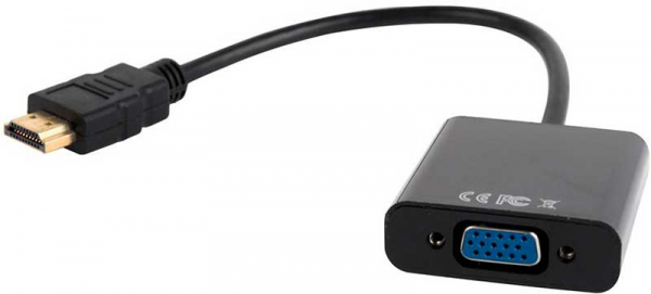 Купить Адаптер (переходник) HDMI - VGA, CABLEXPERT A-HDMI-VGA-04, 15 см ...