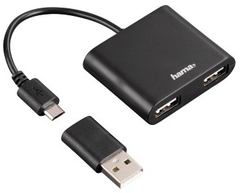 Разветвитель USB HAMA 00054140, 2 порта USB 2.0