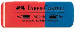 Ластик FABER-CASTELL 7070, красный/синий