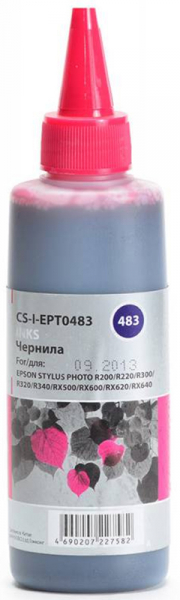  Чернила CACTUS CS-I-EPT0483 для Epson, водные, 100 мл, пурпурный .