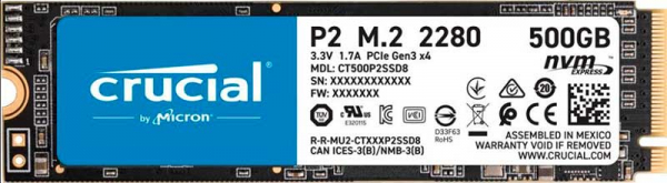 Купить твердотельный Накопитель SSD M.2 2280 CRUCIAL P2 500Гб ...