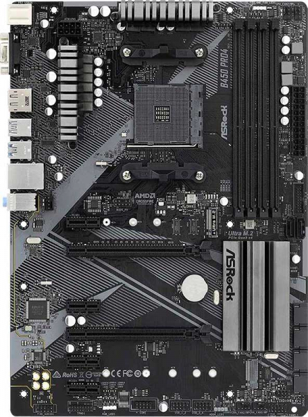 ASROCK B450 Pro R2.0 AMD B450 AM4 DDR4 RAID VGA DisplayPort HDMI 4 USB2.0 4 USB3.1 Type C PS 2 GLAN ATX B450 PRO4 R2.0