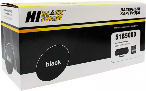 Купить  HI-BLACK HB-51B5000, черный, black, совместимый Lexmark .