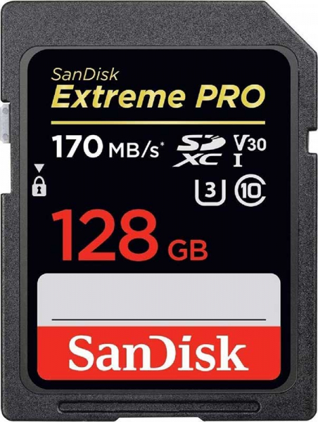 Купить Карта памяти SDXC SANDISK Extreme PRO 128Gb, Class10 UHS-I U3 ...