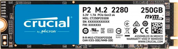Купить твердотельный Накопитель SSD M.2 2280 CRUCIAL P2 250Гб ...