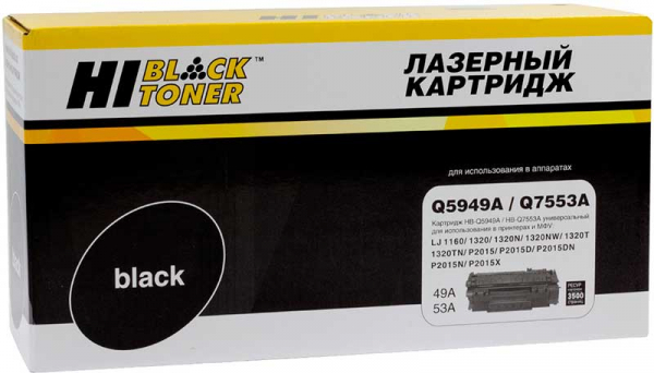 Купить  HI-BLACK HB-Q5949A/Q7553A, черный, black, совместимый .