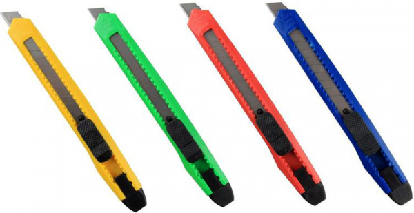 Купить Нож канцелярский ATTACHE Economy, 9 мм, ассорти - цена в ...