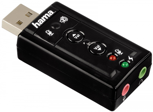 Купить Звуковая карта USB HAMA C-Media H-51620 (00051620) - цена в ...