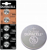 Батарейка CR2032 DURACELL, 3V (5 шт)