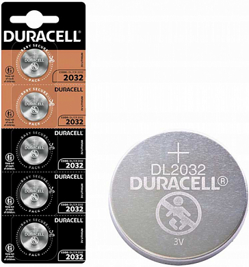 Батарейка CR2032 DURACELL, 3V (5 шт)