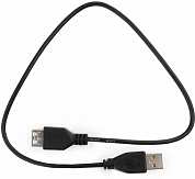 Кабель-удлинитель USB 2.0, USB Am - USB Af, ГАРНИЗОН GCC-USB2-AMAF, 0.5 м, черный