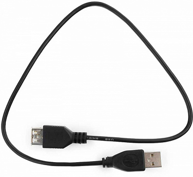 Кабель-удлинитель USB 2.0, USB Am - USB Af, ГАРНИЗОН GCC-USB2-AMAF, 0.5 м, черный
