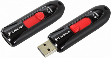 Флешка USB TRANSCEND JetFlash 590 8Gb, USB 2.0, черный