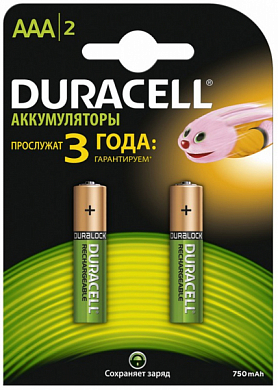 Аккумулятор AAA DURACELL, 900 mAh, 1.2V (2 шт)