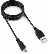 Кабель USB 2.0, USB Am - Mini USB Bm (5 pin), ГАРНИЗОН GCC-USB2-AM5P, 1.8 м, черный