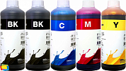 Комплект чернил INKTEC E0013/E0017-01L-5 для Epson, пигмент + водные, 5 л, 5 цветов