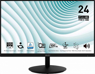 Монитор MSI Pro MP242A 23.8" 1920x1080, 16:9, черный