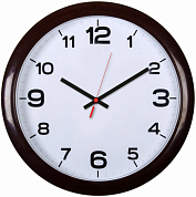 Настенные часы БЮРОКРАТ WALLC-R87P, аналоговые, пластик, коричневые