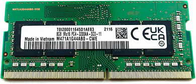 Модуль памяти SO-DDR4 8Gb PC25600 3200MHz SAMSUNG (M471A1G44BB0-CWE), OEM