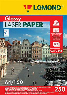 Бумага A4 LOMOND Color Laser Paper глянцевая, 250 г/м2, 150 л.