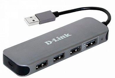 Разветвитель USB D-LINK DUB-H4, 4 порта USB 2.0