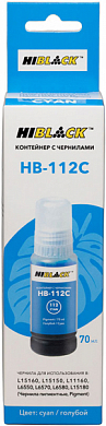 Чернила HI-BLACK HB-112C для Epson, пигментные, 70 мл, голубой