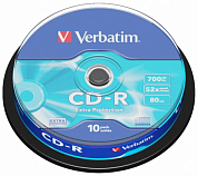 Диск CD-R VERBATIM 700Mb (43437), Cake Box, 10 шт
