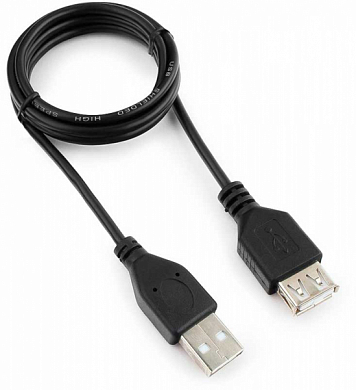 Кабель-удлинитель USB 2.0, USB Am - USB Af, ГАРНИЗОН GCC-USB2-AMAF, 1 м, черный