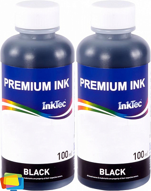 Комплект чернил INKTEC H7064-100MB-2 для HP, пигментные, 200 мл, черный