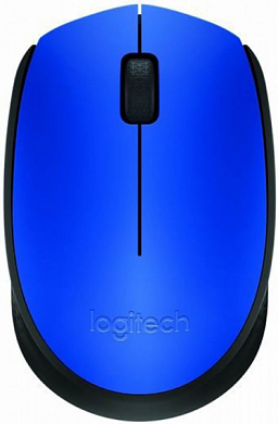 Беспроводная мышь LOGITECH M171, черно-синяя