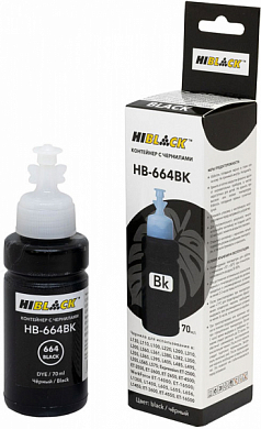 Чернила HI-BLACK HB-664Bk для Epson, водные, 70 мл, черный