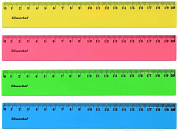 Линейка 20 см SILWERHOF 160157, пластик, ассорти