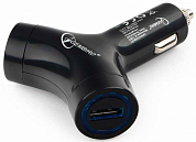 Автомобильное зарядное устройство GEMBIRD MP3A-UC-CAR5, USB A x 2, черное