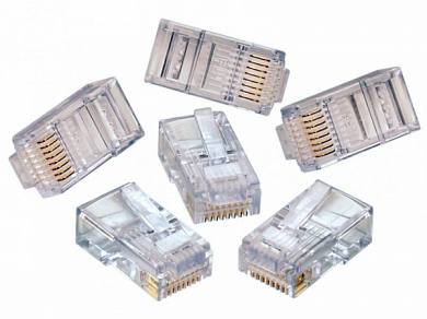 Коннектор RJ-45 (8p8c) кат. 5e, LANMASTER TWT-PL45-8P8C (100 шт)