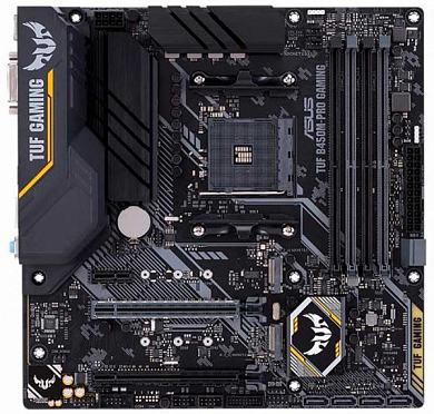 Материнская плата ASUS Tuf B450M-Pro Gaming AMD B450, AM4, DDR4, RAID, DVI, HDMI, 3*USB3.1, 6*USB2.0, PS/2, GLAN, mATX