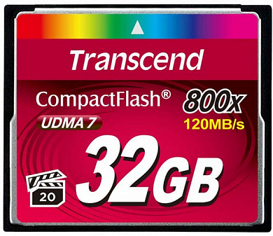 Карта памяти Compact Flash TRANSCEND Premium 800x 32Gb, UDMA 7 (TS32GCF800)