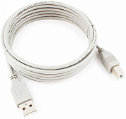 Кабель USB 2.0, USB Am - USB Bm, GEMBIRD CC-USB2-AMBM, 3 м, серый