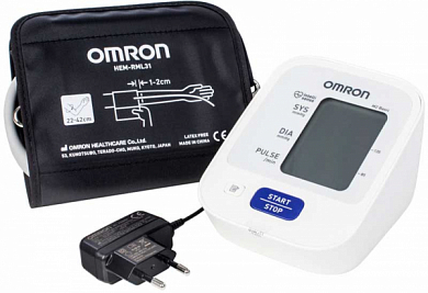 Тонометр автоматический OMRON M2 Basic, с универсальной манжетой и адаптером