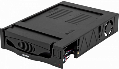 Mobile rack (салазки) для HDD 3.5" AGESTAR SR3P(S)-1F, черный