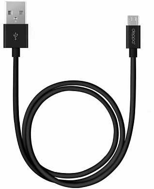 Кабель Micro USB Bm - USB Am, DEPPA, 2 м, черный