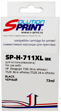 Струйный картридж S-PRINT SP-H-711XL iBk, черный